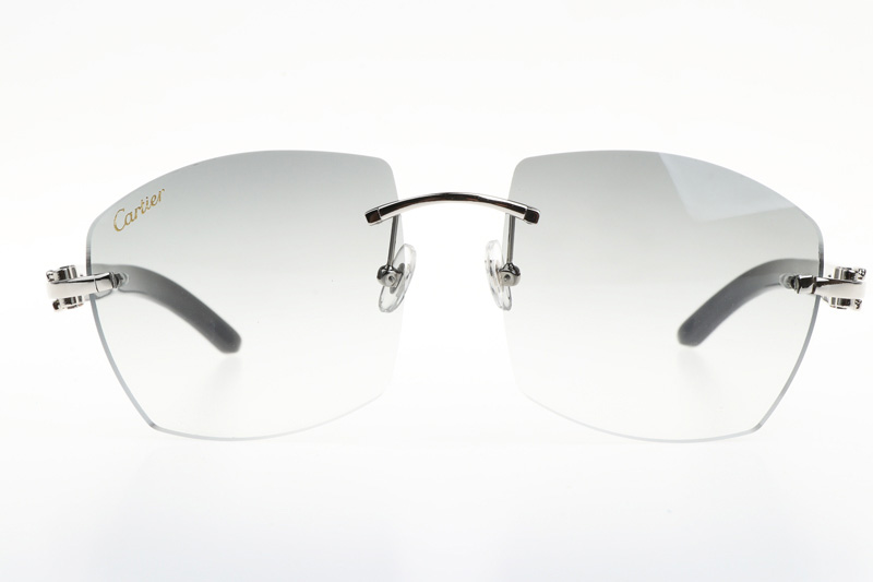 CT 4189706 White Mix Black Buffalo Sunglasses In Silver Gradient Grey