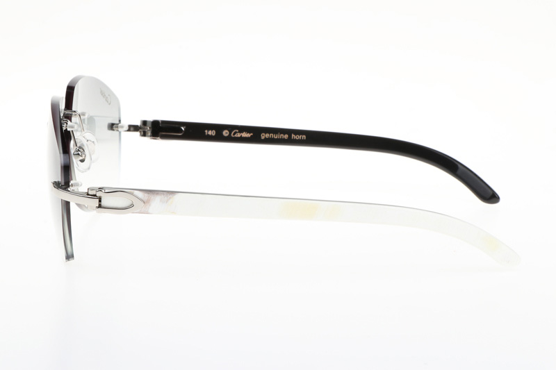 CT 4189706 White Mix Black Buffalo Sunglasses In Silver Gradient Grey
