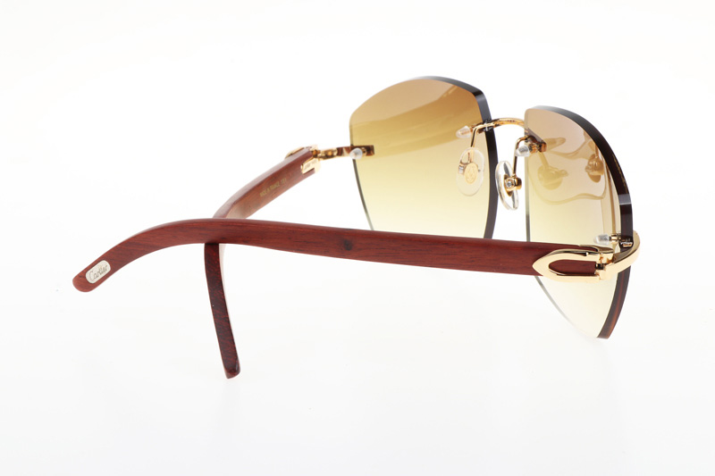 CT 4189706 Wood Sunglasses In Gold Gradient Brown