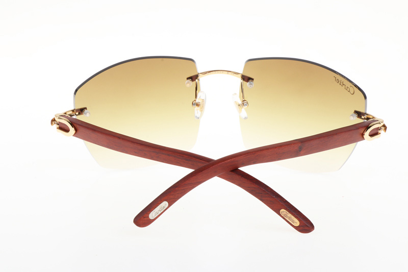 CT 4189706 Wood Sunglasses In Gold Gradient Brown