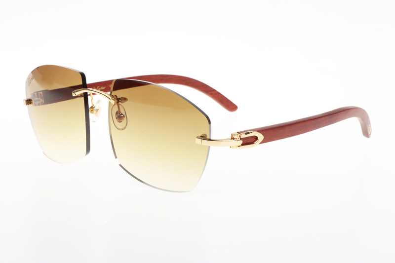 CT 4189706 Wood Sunglasses In Gold Gradient Brown