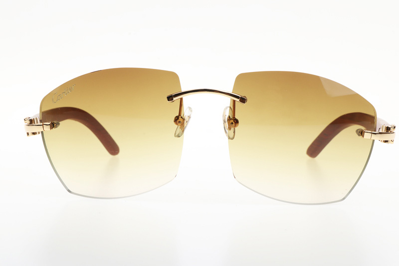 CT 4189706 Wood Sunglasses In Gold Gradient Brown