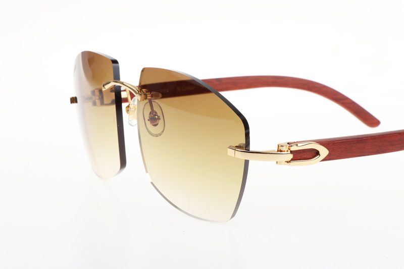 CT 4189706 Wood Sunglasses In Gold Gradient Brown