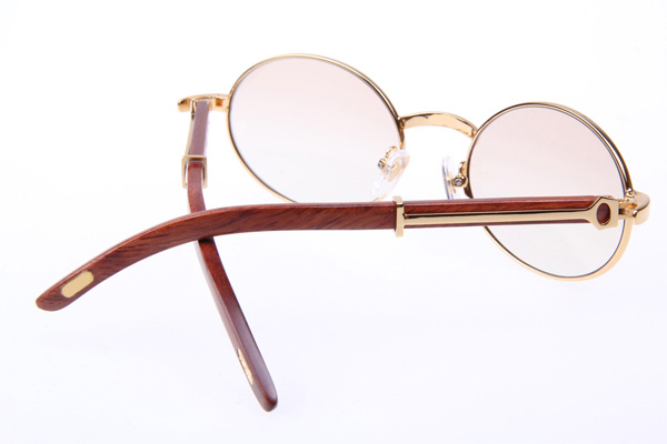 CT 51551348 Wood Sunglasses In Gold Brown