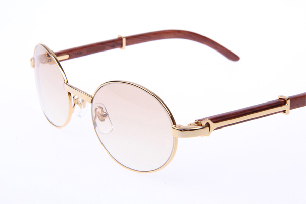 CT 51551348 Wood Sunglasses In Gold Brown