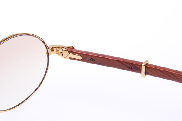 CT 51551348 Wood Sunglasses In Gold Brown