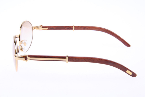 CT 51551348 Wood Sunglasses In Gold Brown