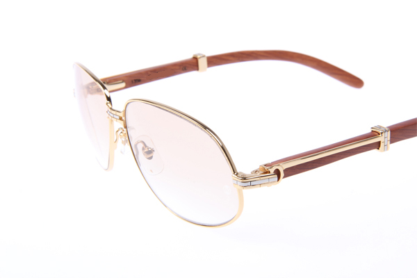 CT 566 Wood Sunglasses In Gold