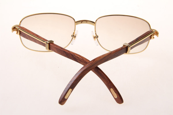 CT 7381148 Wood Sunglasses In Gold Brown
