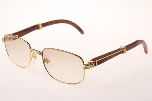 CT 7381148 Wood Sunglasses In Gold Brown