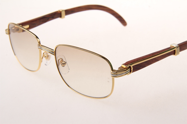 CT 7381148 Wood Sunglasses In Gold Brown
