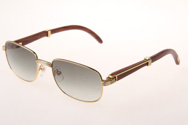 CT 7381148 Wood Sunglasses In Gold Grey