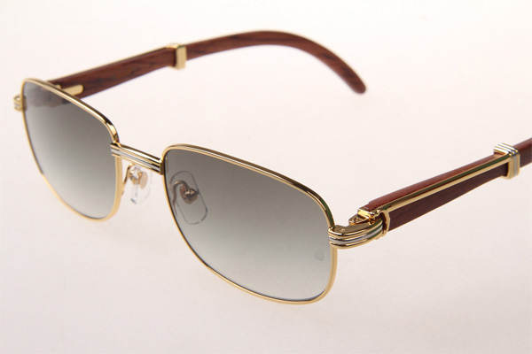 CT 7381148 Wood Sunglasses In Gold Grey