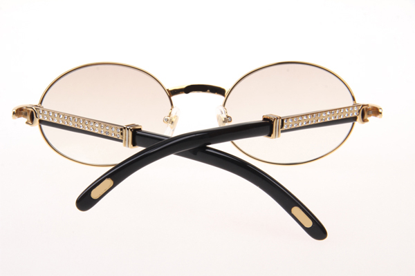 CT 7550178 55-22 Diamond Black Buffalo Sunglasses In Gold Gradient Brown