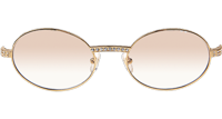CT 7550178 55-22 Diamond Black Buffalo Sunglasses In Gold Gradient Brown