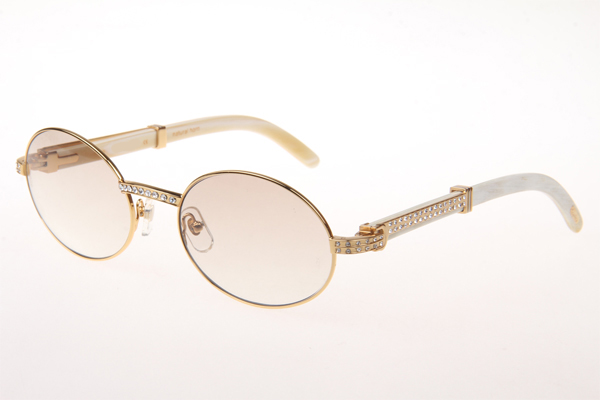 CT 7550178 55-22 Diamond White Buffalo Sunglasses In Gold Gradient Brown