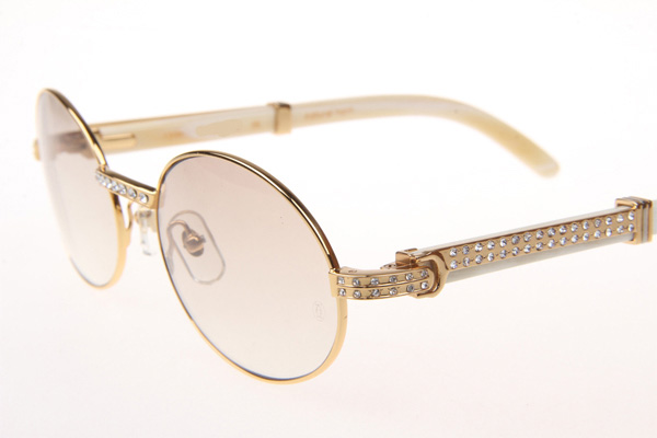 CT 7550178 55-22 Diamond White Buffalo Sunglasses In Gold Gradient Brown