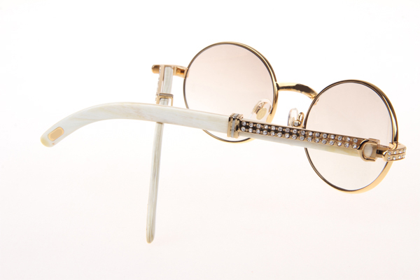 CT 7550178 55-22 Diamond White Buffalo Sunglasses In Gold Gradient Brown