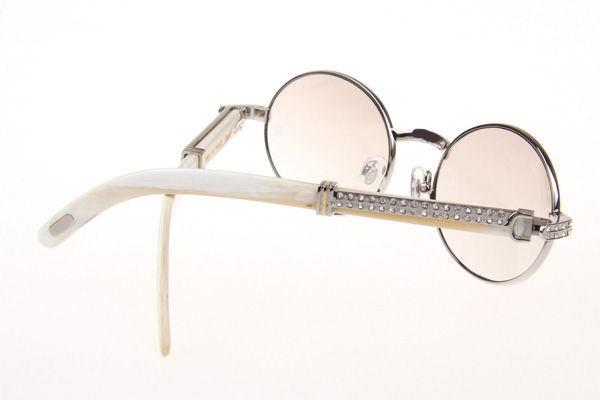 CT 7550178 55-22 Diamond White Buffalo Sunglasses In Silver Gradient Brown