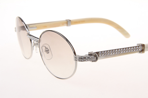 CT 7550178 55-22 Diamond White Buffalo Sunglasses In Silver Gradient Brown