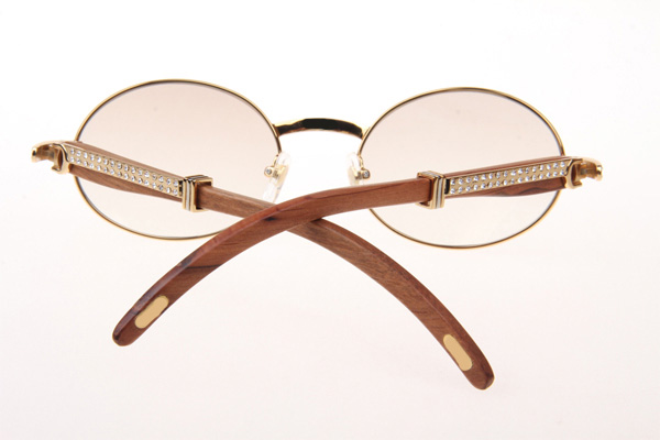 CT 7550178 55-22 Diamond Wood Sunglasses In Gold Gradient Brown