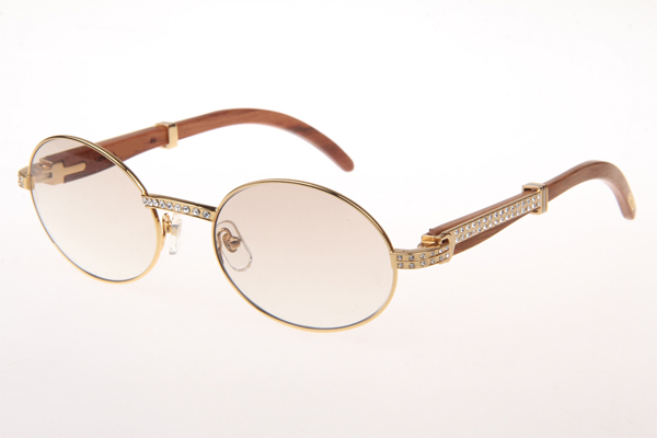 CT 7550178 55-22 Diamond Wood Sunglasses In Gold Gradient Brown