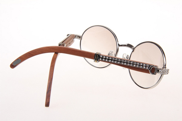 CT 7550178 55-22 Diamond Wood Sunglasses In Silver Gradient Brown