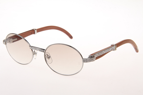 CT 7550178 55-22 Diamond Wood Sunglasses In Silver Gradient Brown