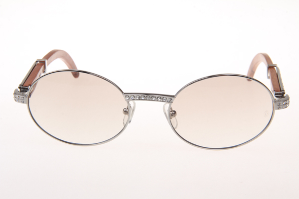 CT 7550178 55-22 Diamond Wood Sunglasses In Silver Gradient Brown