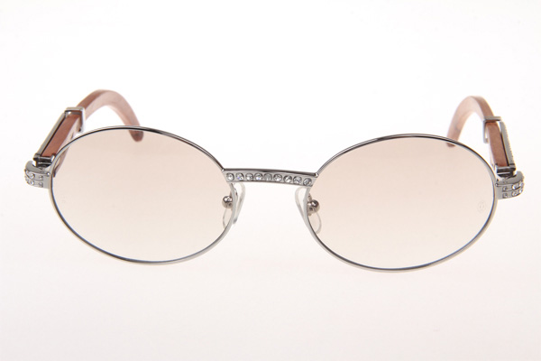 CT 7550178 55-22 Diamond Wood Sunglasses In Silver Gradient Brown