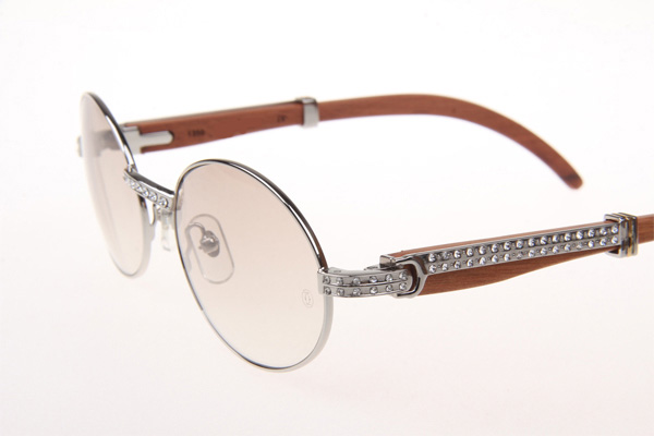 CT 7550178 55-22 Diamond Wood Sunglasses In Silver Gradient Brown