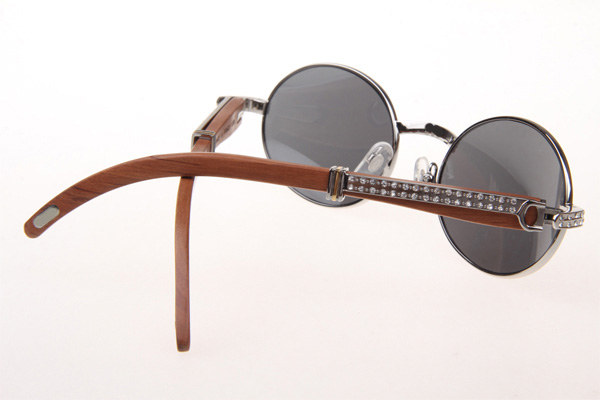 CT 7550178 55-22 Diamond Wood Sunglasses In Silver Grey