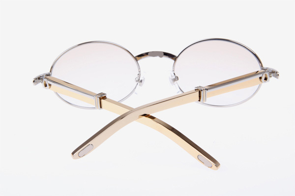 CT 7550178 55-22 Gold Stainless Steel Sunglasses In Silver Brown