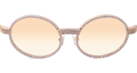 CT 7550178 55-22 New Full Diamond White Buffalo Sunglasses In Gold Brown