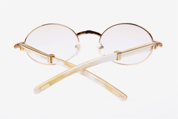 CT 7550178 55-22 White Buffalo Sunglasses In Gold Brown