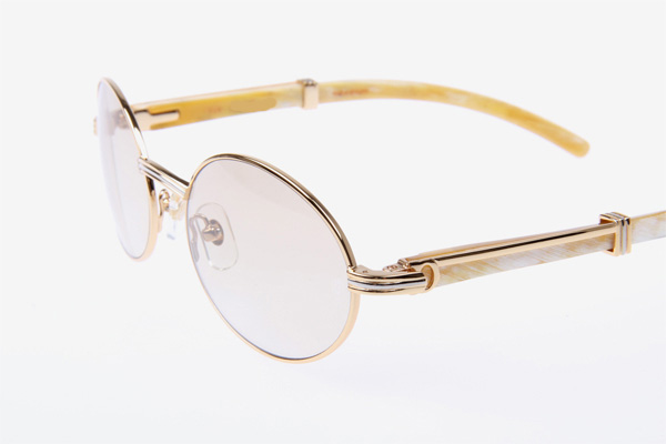 CT 7550178 55-22 White Buffalo Sunglasses In Gold Brown