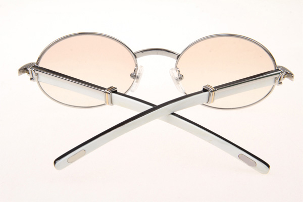 CT 7550178 55-22 White Mix Black Buffalo Sunglasses In Silver Brown
