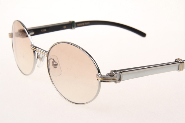 CT 7550178 55-22 White Mix Black Buffalo Sunglasses In Silver Brown