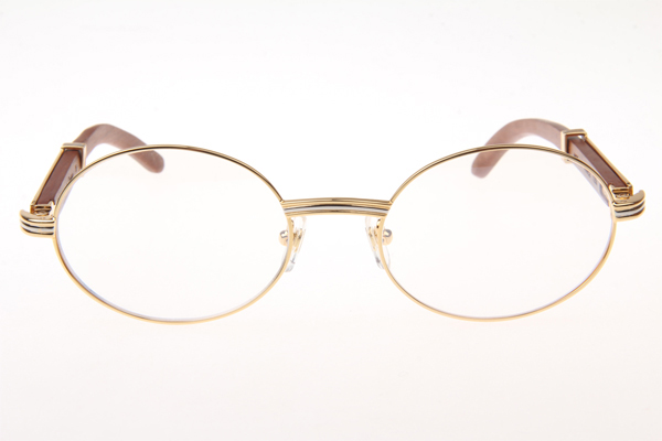 CT 7550178 55-22 Wood Eyeglasses In Gold