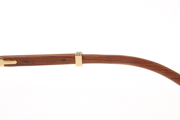 CT 7550178 55-22 Wood Eyeglasses In Gold