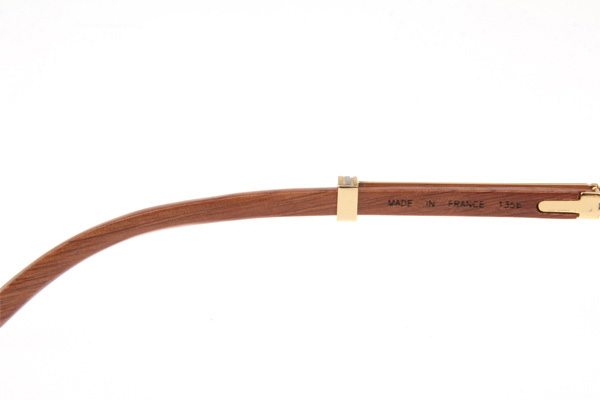 CT 7550178 55-22 Wood Eyeglasses In Gold