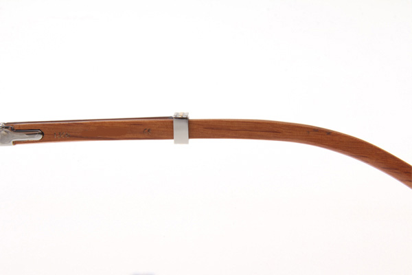 CT 7550178 55-22 Wood Eyeglasses In Silver