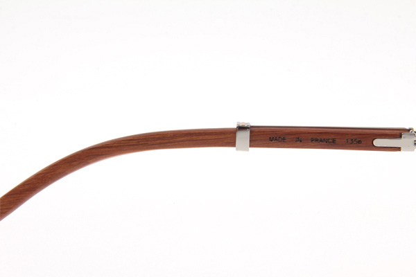 CT 7550178 55-22 Wood Eyeglasses In Silver