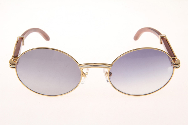 CT 7550178 55-22 Wood Sunglasses In Gold Grey