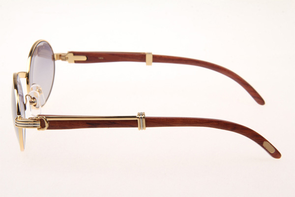 CT 7550178 55-22 Wood Sunglasses In Gold Grey