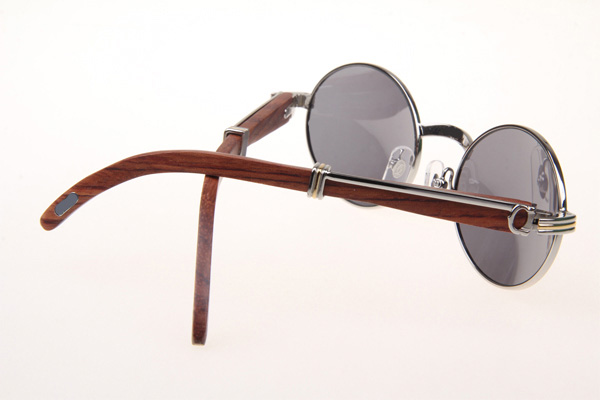 CT 7550178 55-22 Wood Sunglasses In Silver All Grey