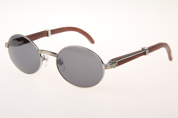 CT 7550178 55-22 Wood Sunglasses In Silver All Grey