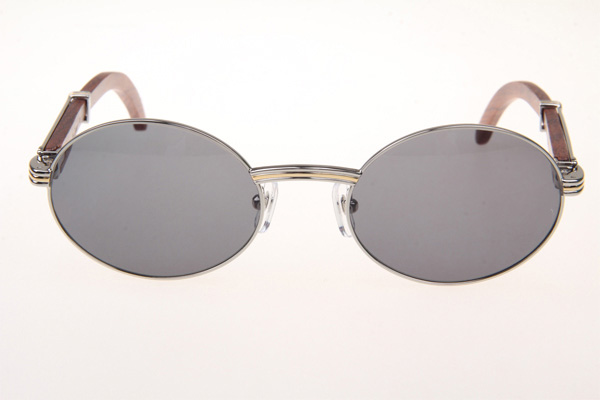 CT 7550178 55-22 Wood Sunglasses In Silver All Grey