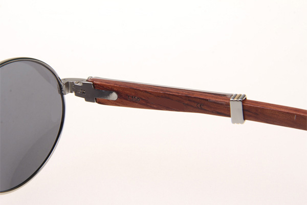 CT 7550178 55-22 Wood Sunglasses In Silver All Grey