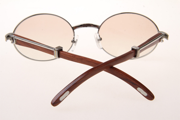 CT 7550178 55-22 Wood Sunglasses In Silver Brown